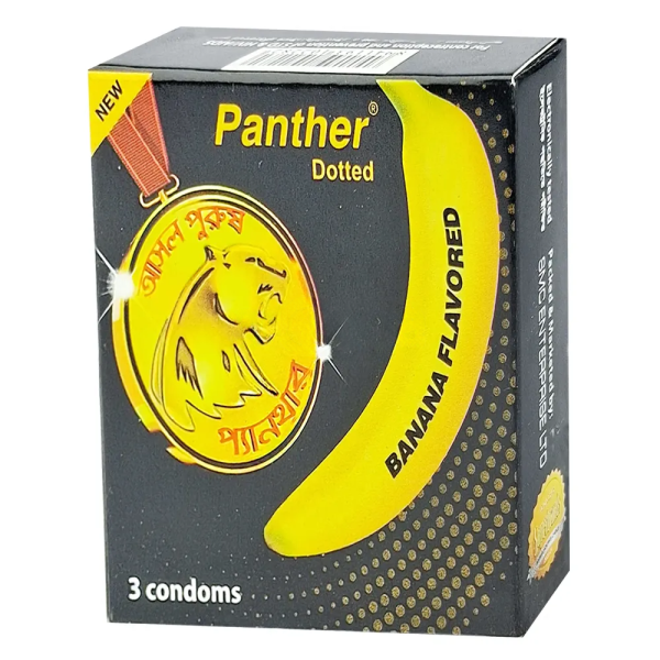 Panther Banana Dotted Condom 3pcs Pack